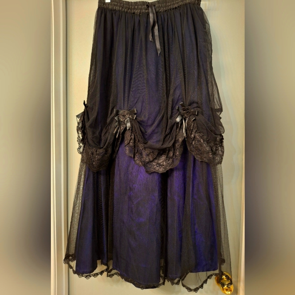 Dark Star Purple and Black Gothic Tulle Skirt